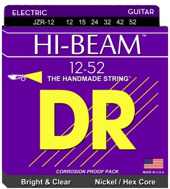 DR Strings JZR-12 Hi-Beam Nickel Plated Electric Guitar Strings 12-52