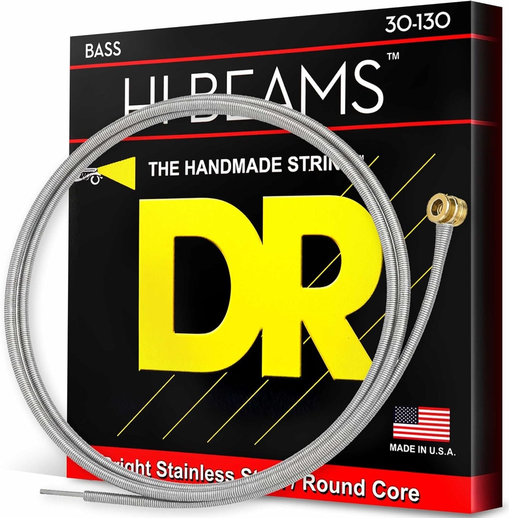 DR Strings MR6-130 Hi-Beam - Stainless Steel 6-String Round Core 30-130