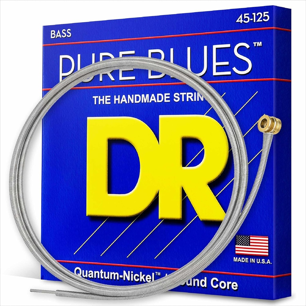 DR Strings PB5-45 PURE BLUES 5-String Bass Guitar Strings 45-125