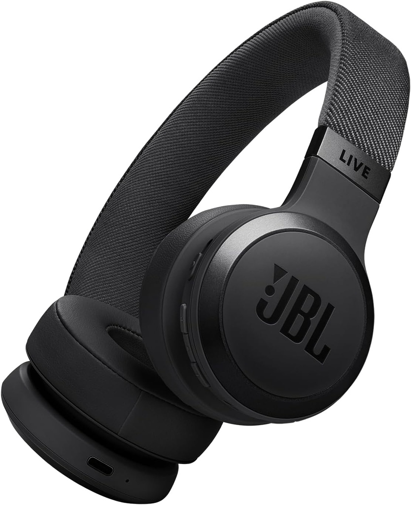 JBL LIVE 670NC Black Noise-Cancelling On-Ear Wireless Headphones