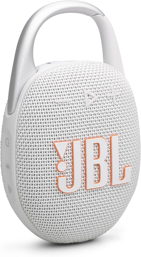 JBL Clip 5 Bluetooth Speaker (White)