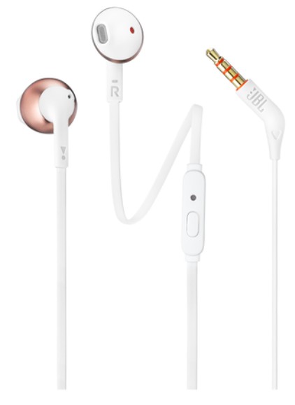 JBL Tune205BT Rose Gold Lifestyle Bluetooth Earbud Headphones