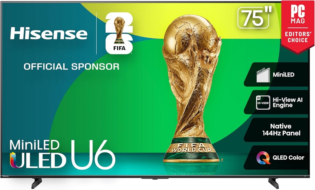 Hisense 75U65QF 75" Mini-LED 4K UHD Smart Fire TV