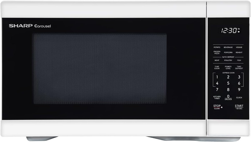 Sharp SMC1161KW 1000-Watt 1.1 Cu/ft White Microwave