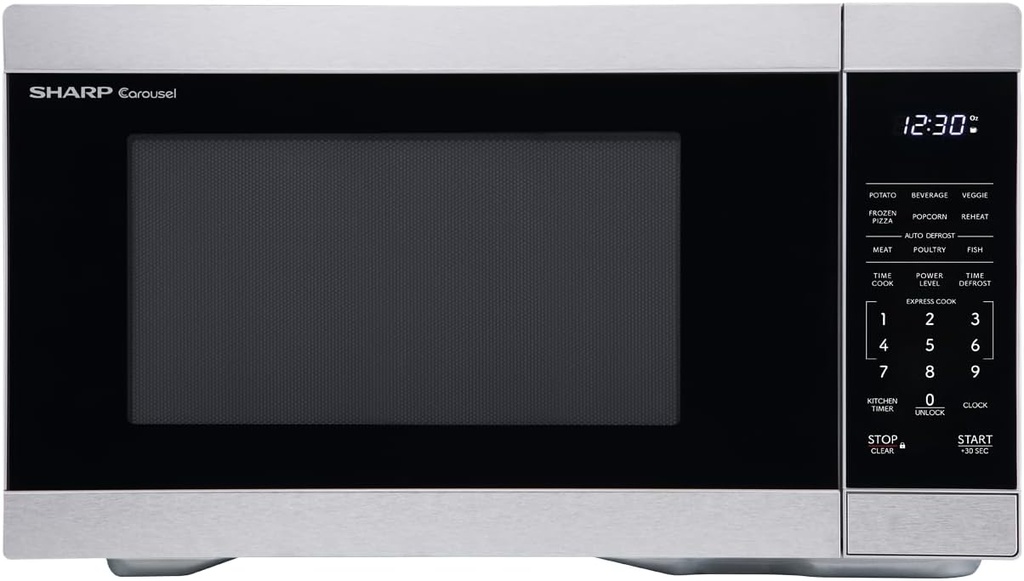 Sharp SMC1162KS 1000-Watt 1.1 Cu/ft Stainless Steel Microwave