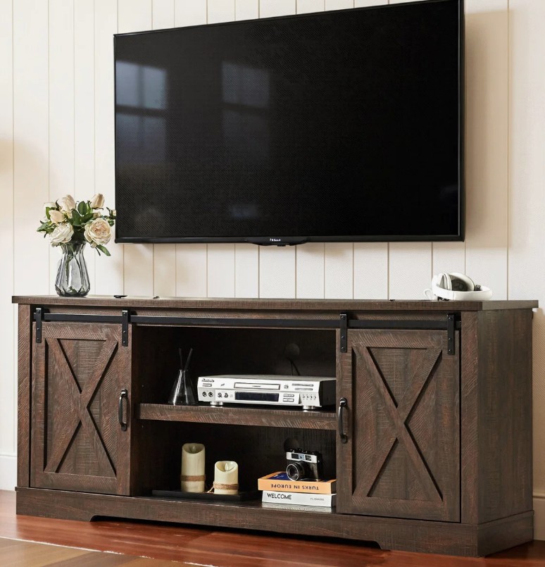 Brown Farmhouse TV Stand for TVs up to 75 Inch