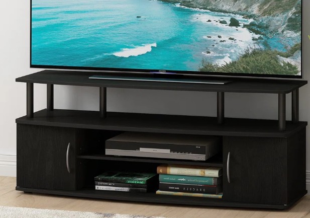 Black Lifted TV Stand for up to 55" TVs