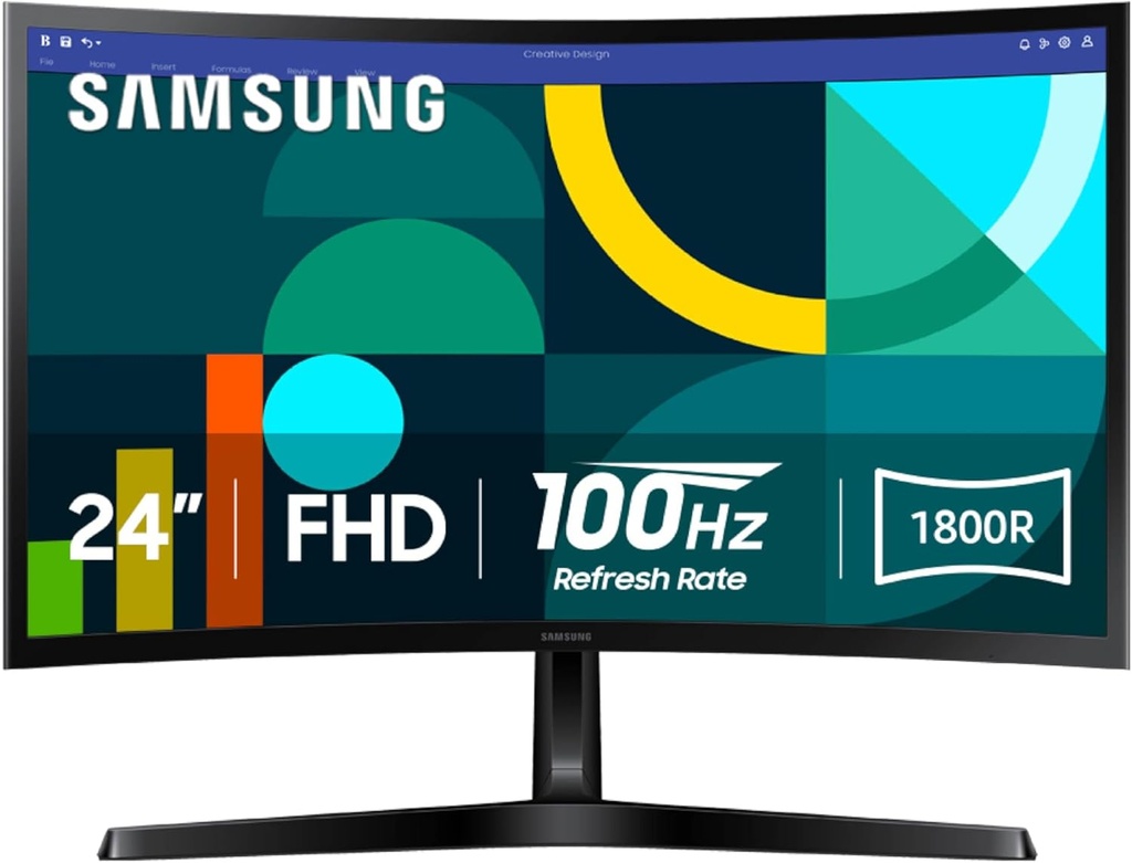 Samsung LS24D366GANXZA 24" Essential Curved FHD IPS 100Hz Monitor