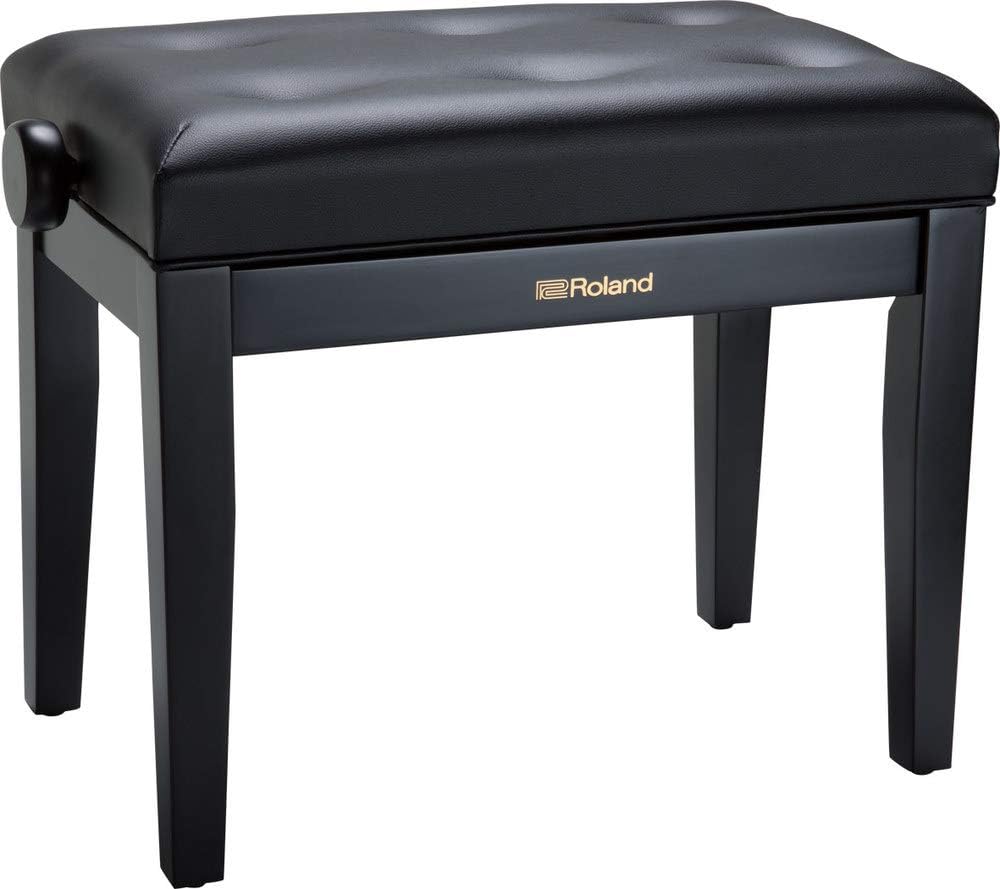 Roland RPB-300BK-US Adjustable Height Piano Bench with Cushioned Seat (Black)