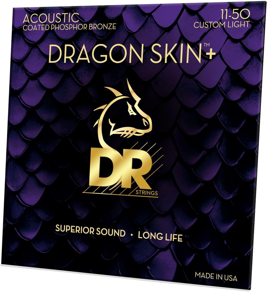 DR Strings DRAGON SKIN+ DAP-11 Extra Light 11-50 Acoustic Guitar Strings