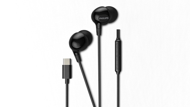 Philips TAE2100 USB-C Wired Earbuds w/ Mic (Black)