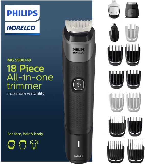 Norelco MG5900 18-Piece Multigroom Grooming Kit
