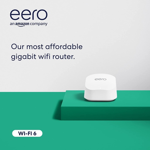 [eero 6+] eero Dual-band Wi-Fi 6 system designed for homes with 500 Mbps internet connections