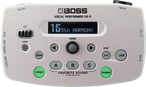 [VE-5-WH] Boss Vocal Performer Effects Processor & Looper
