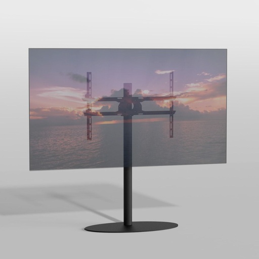 [ELLIPS100B64] ELLIPS | FLOOR STAND DESIGNED FOR 32-75 TV UP TO 110 LBS (BLACK STEEL)