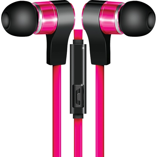 [CVE130PK] Coby In-Ear Metal Pink Headphones w/ Mic