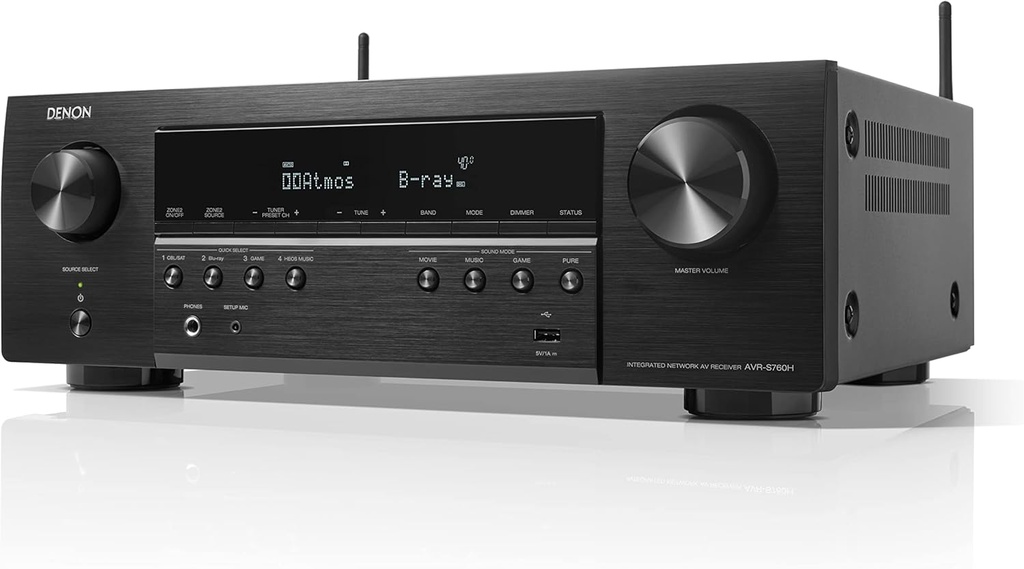 Denon AVRS760H 7.2 Ch. 75W 8K AV Receiver with HEOS® Built-in