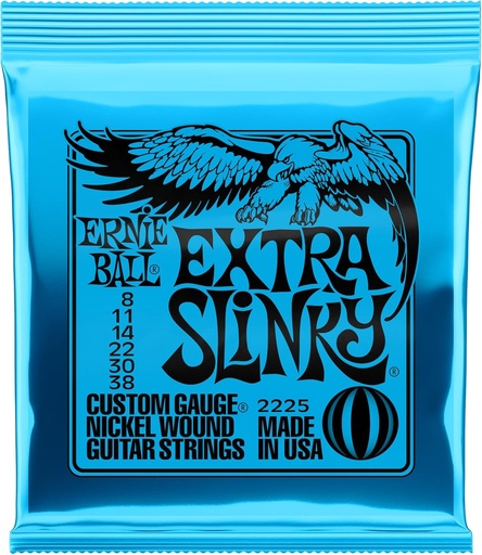 [2225] Ernie Ball 2225 .008-.038 Extra Slinky Nickel Wound Electric Guitar Strings