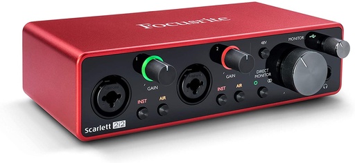[Scarlett 2I2 G3] Focusrite USB Audio Interface with 2 Mic Preamps & Pro Tools