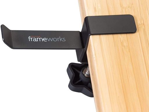 [GFW-HP-HANGERDESK] Gator GFW-HP-HANGERDESK Headphone Hanger that Clamps onto Desktop Edge