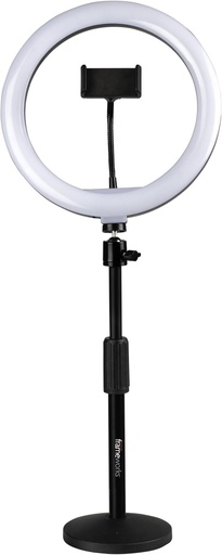 [GFW-RINGLIGHTDSKTP] Gator Ring Light Round Base Desktop Stand W/ Phone Clamp