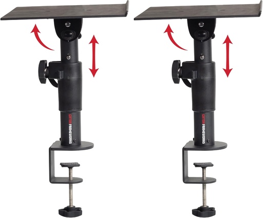 [GFWSPKSTMNDSKCMP] Gator GFWSPKSTMNDSKCMP Clamp-On Studio Monitor Stand (Pair)