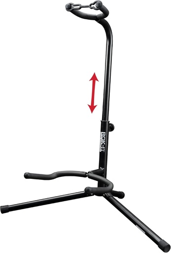 [RI-GTRSTD-1] Rok-It Tubular Guitar Stand to Hold Electric or Acoustic Guitars. Padded Body and Neck Cradle.
