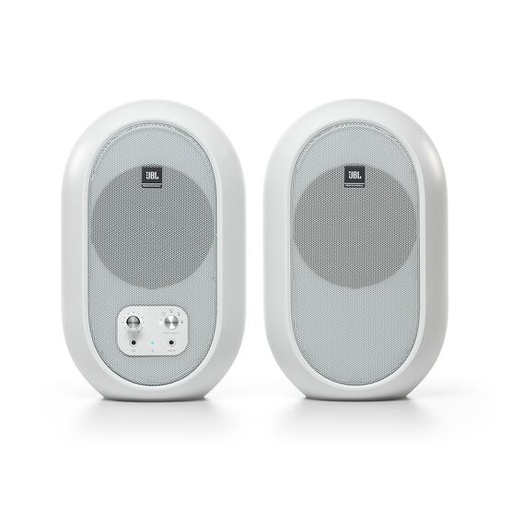 [104-BT WH] JBL White Compact Desktop Reference Monitors with Bluetooth (Pair)