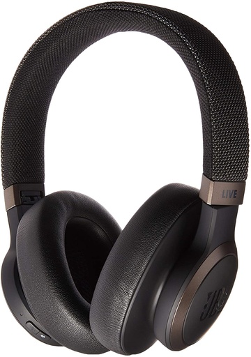 [LIVE650BTNCBAM] JBL On-Ear Noise Cancelling Wireless Bluetooth Headphones w/ Voice Assistant (Black)