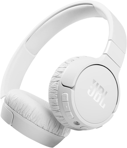 [Tune 660NC White] JBL Tune 660NC Wireless On-Ear Headphones with Active Noise Cancellation - White