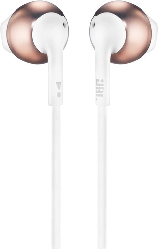 [Tune205 Rose Gold] JBL Wired Earbud Headphones (Rose Gold)