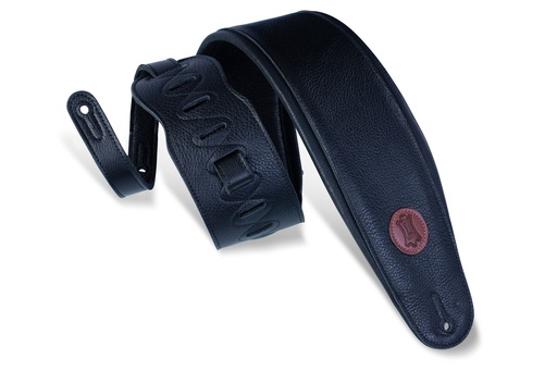 [MSS2-4-BLK] Levy’s 4 1/2" Black Garment Leather Bass Guitar Strap With Padding