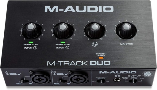 [MTRACK DUO] M-Audio M-Track Duo USB Audio Interface with Dual XLR