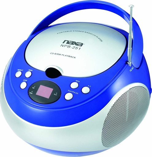 [NPB-251-BL] Portable CD Radio Player- Blue