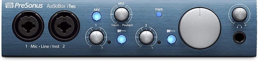 [AudioBox iTwo] Presonus USB/iPad Audio Interface for Mobile Producers - 2 Mic Inputs, MIDI I/O