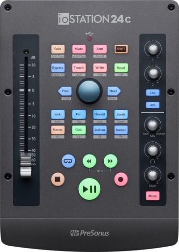 [ioStation 24c] Presonus ioStation 24c 2X2 USB-C Audio Interface & Production Controller w/ Fader