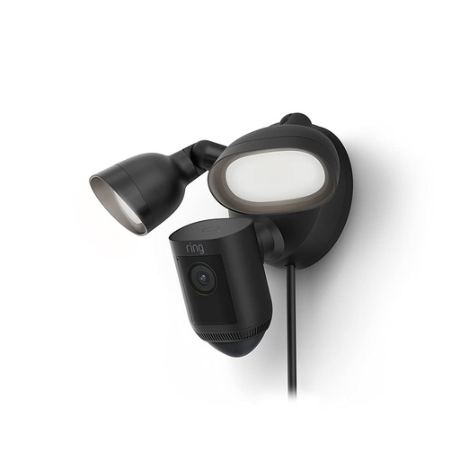 [Floodlight Cam Pro Black] Ring Floodlight Camera with Bird's Eye View & 3D Motion Detection (Black)
