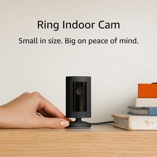 [INDOOR CAMERA-BLACK] Ring Indoor Cam - Compact Plug-In camera with Two-way talk -BLACK