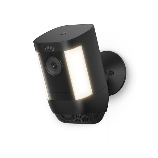 [Spot Cam Pro Batt BK] Ring Spotlight Cam Pro (Black), Battery | 3D Motion Detection, Two-Way Talk with Audio+, and Dual-Band Wifi