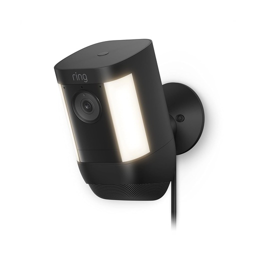 [Spotlight Cam Pro Wire Black] Ring Spotlight Cam Pro, Wired | 3D Motion Detection, Two-Way Talk with Audio+, and Dual-Band Wifi