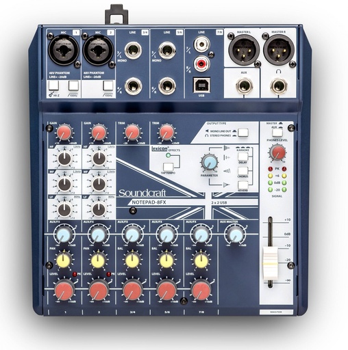 [Notepad-8FX] Soundcraft Notepad-8FX 8-channel Analog Mixer w/ USB I/O