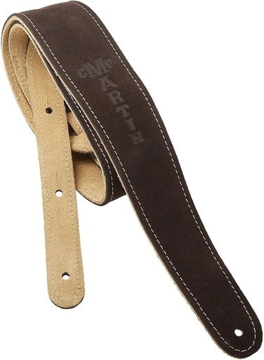 [18A0017] Martin Brown Suede Leather 2.5" Guitar Strap - Brown