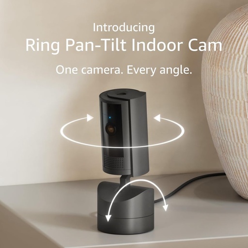 [Pan-Tilt Indoor Black] Ring Pan-Tilt Indoor Cam (Black)