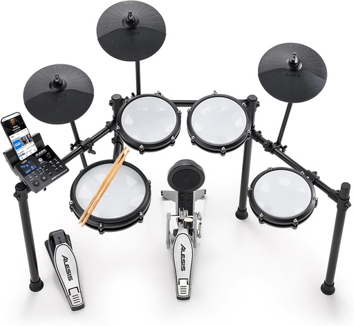 [NITROMAXKIT] Alesis Nitro Max Kit Electric Drum Set with Quiet Mesh Pads