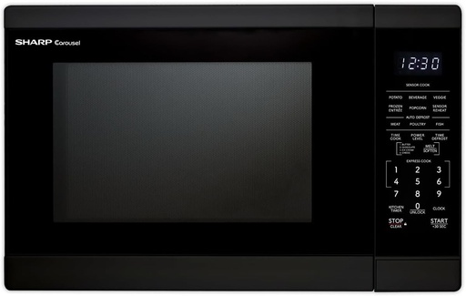 [SMC1461KB] Sharp SMC1461KB 1.4 cu Microwave Black, 1100-Watts