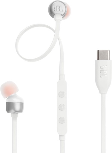 [TUNE 310 (TYPE C) WHITE] JBL TUNE 310C (Type C) White Wired In-Ear Headphones