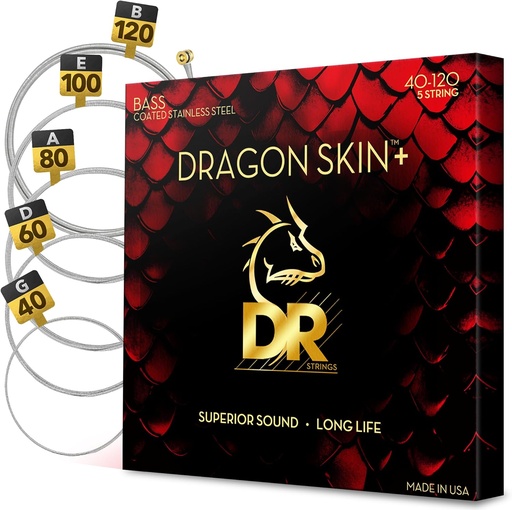 [DBS5-40] DR Strings DBS5-40 Bass Guitar Strings | DRAGON SKIN+