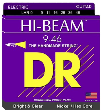 [LHR-9] DR Strings LHR-9 Hi-Beam Nickel Plated Electric Guitar Strings 9-46