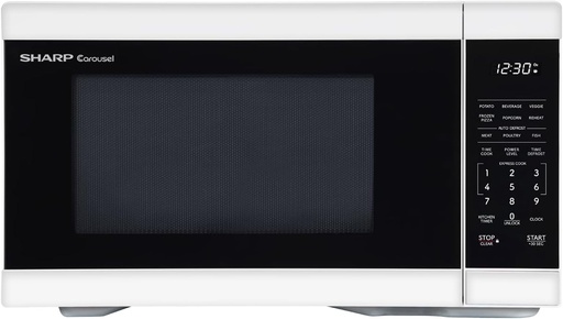[SMC1161KW] Sharp SMC1161KW 1000-Watt 1.1 Cu/ft White Microwave