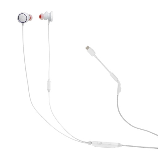 [Quantum 50C White] JBL Quantum 50C White USB-C Wired In-Ear Gaming Headphones